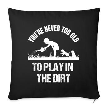 Gardening Gardener Gardener Gardener Dogs Funny - Sofa pillowcase 17,3'' x 17,3'' (45 x 45 cm) - black - Front