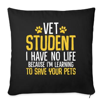 Im Learning to Save Your Pets Funny Veterinary - Sofa pillowcase 17,3'' x 17,3'' (45 x 45 cm) - black - Front