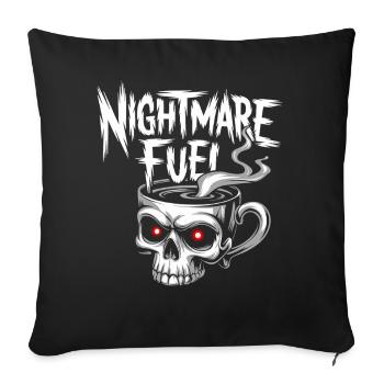Nightmare Fuel Skeleton Mug Decaf Coffee Lover - Sofakissenbezug 45 x 45 cm - Schwarz - Vorne