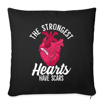 Lustiger Herzinfarkt CPR Kardiologie EMT Notfall - Sofakissenbezug 45 x 45 cm - Schwarz - Vorne