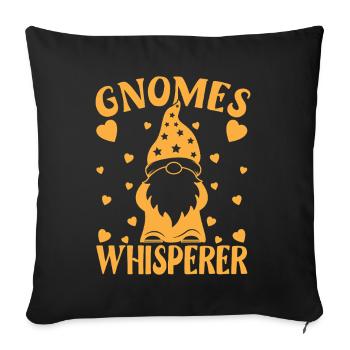 Garden Gnome Costume Gnomes Whisperer - Sofa pillowcase 17,3'' x 17,3'' (45 x 45 cm) - black - Front