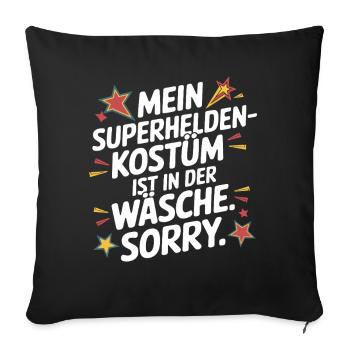 Le costume de super-héros est dans la blanchisserie Carnaval Cologne - Housse de coussin décorative 45 x 45 cm - noir - Devant