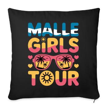 Malle Girls Tour - Sofakissenbezug 45 x 45 cm - Schwarz - Vorne