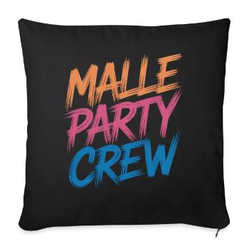 Malle Party Crew - Sofa pillowcase 17,3'' x 17,3'' (45 x 45 cm) - black - Front