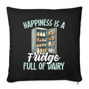Lactose tolerant Milk lovers Cheese lovers - Sofa pillowcase 17,3'' x 17,3'' (45 x 45 cm) - black - Front