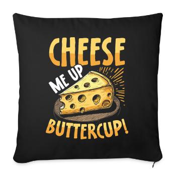 Lactose tolerant Milk lovers Cheese lovers - Sofa pillowcase 17,3'' x 17,3'' (45 x 45 cm) - black - Front