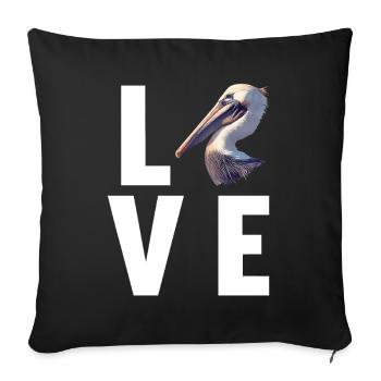 Pélicans Pélican - Housse de coussin décorative 45 x 45 cm - noir - Devant