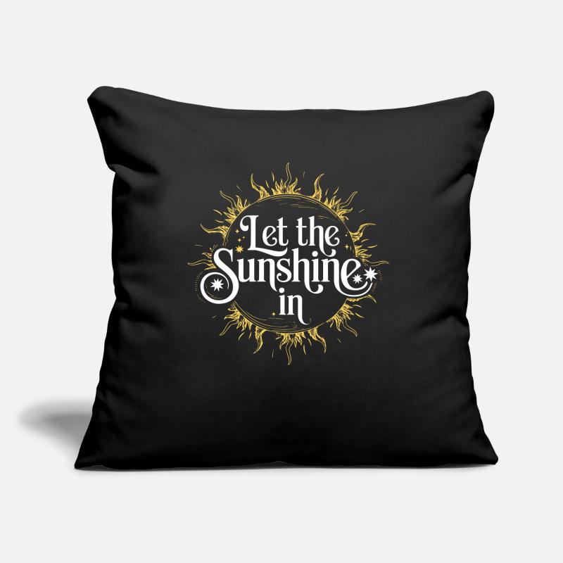 Que le soleil au solstice d’été Mystical Boho Housse de coussin décorative 45 x 45 cm