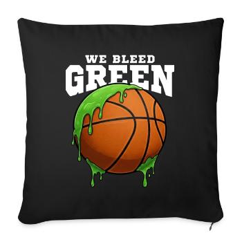WE BLEED GREEN - BASKETBALL - Sofa pillowcase 17,3'' x 17,3'' (45 x 45 cm) - black - Front
