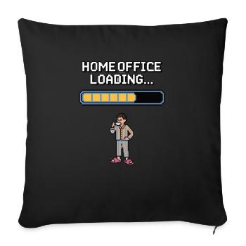Chemise de bureau à domicile - Housse de coussin décorative 45 x 45 cm - noir - Devant