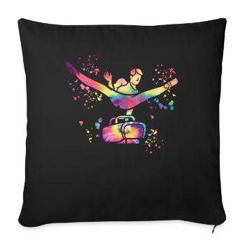 Artistic Gymnastics Pommel Horse Turner - Sofa pillowcase 17,3'' x 17,3'' (45 x 45 cm) - black - Front
