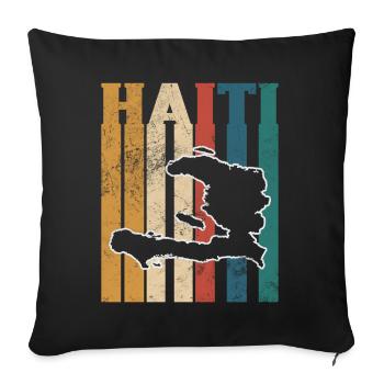 Haïti - Housse de coussin décorative 45 x 45 cm - noir - Devant