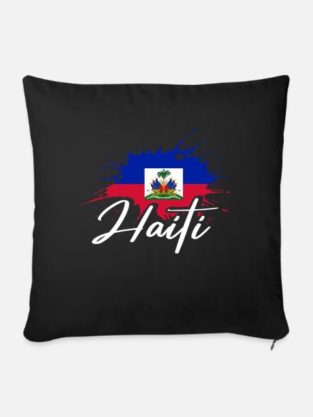 Haiti Haitianer Karibik Urlaub - Sofakissenbezug 45 x 45 cm - Schwarz