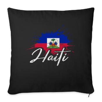 Haïti - Housse de coussin décorative 45 x 45 cm - noir - Devant