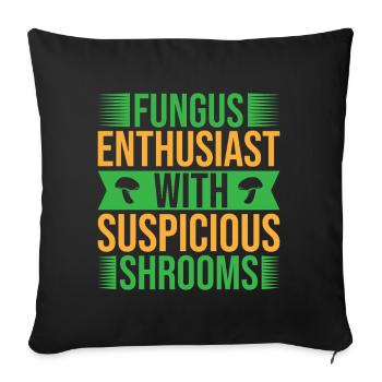 Mushroom Foraging Hunter Fungus Enthusiast Morel - Sofa pillowcase 17,3'' x 17,3'' (45 x 45 cm) - black - Front