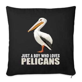 Pélicans Pélican - Housse de coussin décorative 45 x 45 cm - noir - Devant