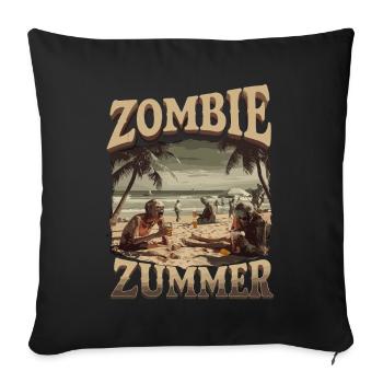 Zombie Zummer On The Beach Apocalypse - Sofa pillowcase 17,3'' x 17,3'' (45 x 45 cm) - black - Front