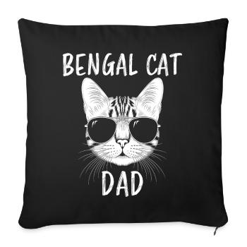 Bengal Cat Saying Funny Bengal Cats Gift - Sofa pillowcase 17,3'' x 17,3'' (45 x 45 cm) - black - Front