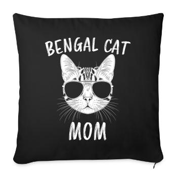 Bengal Cat Saying Funny Bengal Cats Gift - Sofa pillowcase 17,3'' x 17,3'' (45 x 45 cm) - black - Front