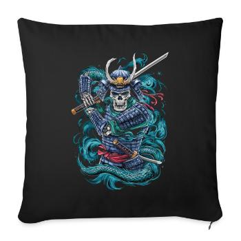 Ghostly Samurai Warrior - Sofa pillowcase 17,3'' x 17,3'' (45 x 45 cm) - black - Front
