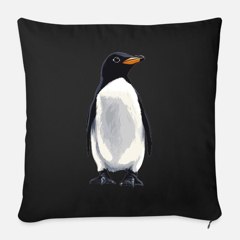 Pinguine Pinguin - Sofakissenbezug 45 x 45 cm - Schwarz