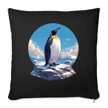 Pinguine Pinguin - Sofakissenbezug 45 x 45 cm - Schwarz - Vorne
