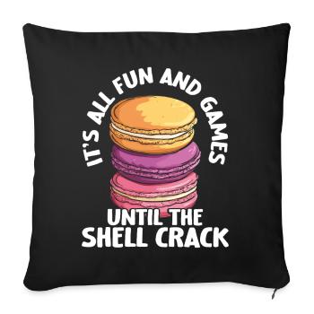 Macaron Baker Chef pâtissier Amateur de macarons - Housse de coussin décorative 45 x 45 cm - noir - Devant