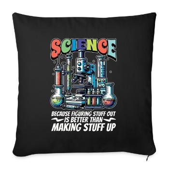 STEM Teacher Science Because Figuring Technology - Sofakissenbezug 45 x 45 cm - Schwarz - Vorne
