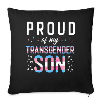 Transgender Trans LGBT Pride - Sofa pillowcase 17,3'' x 17,3'' (45 x 45 cm) - black - Front