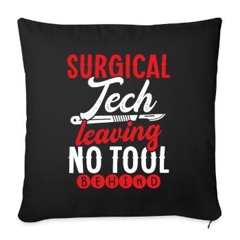 Surgical Technician Surgical Technologist - Sofa pillowcase 17,3'' x 17,3'' (45 x 45 cm) - black - Front