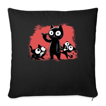 Not for the faint of heart & crazy freaks - Sofa pillowcase 17,3'' x 17,3'' (45 x 45 cm) - black - Front