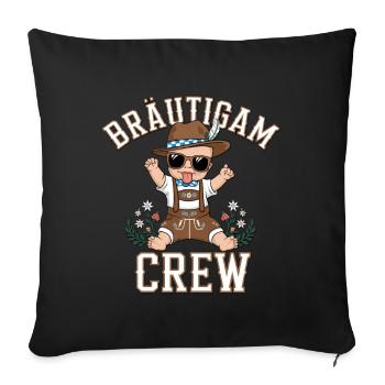 Bachelor Party Best Man Men Bachelor Party - Sofa pillowcase 17,3'' x 17,3'' (45 x 45 cm) - black - Front