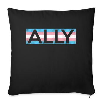 Transgender Trans LGBT Pride - Sofa pillowcase 17,3'' x 17,3'' (45 x 45 cm) - black - Front