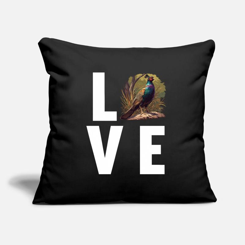 Faisans Faisan Housse de coussin décorative 45 x 45 cm