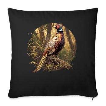 Pheasants Pheasant - Sofa pillowcase 17,3'' x 17,3'' (45 x 45 cm) - black - Front