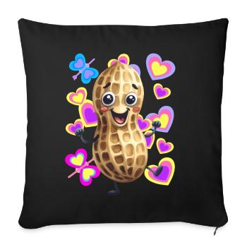 Peanut Printemps Danse Dancing Peanuts Kids - Housse de coussin décorative 45 x 45 cm - noir - Devant