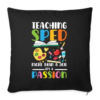 Teaching special education is more than a profession - Sofa pillowcase 17,3'' x 17,3'' (45 x 45 cm) - black - Front