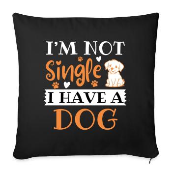Dog Owner Funny Dog Saying - Sofa pillowcase 17,3'' x 17,3'' (45 x 45 cm) - black - Front