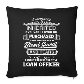 Loan Officer Forever The Title - Sofa pillowcase 17,3'' x 17,3'' (45 x 45 cm) - black - Front