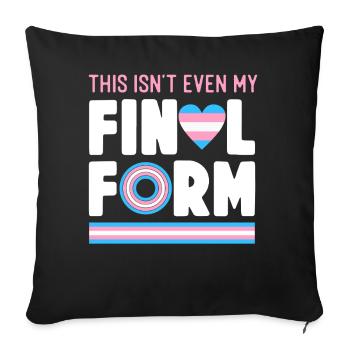 Transgender Trans LGBT Pride - Sofa pillowcase 17,3'' x 17,3'' (45 x 45 cm) - black - Front