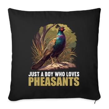 Pheasants Pheasant - Sofa pillowcase 17,3'' x 17,3'' (45 x 45 cm) - black - Front