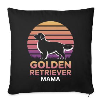 Golden Retriever disant Golden Retriever Cadeau - Housse de coussin décorative 45 x 45 cm - noir - Devant