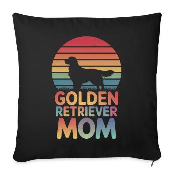 Golden Retriever disant Golden Retriever Cadeau - Housse de coussin décorative 45 x 45 cm - noir - Devant