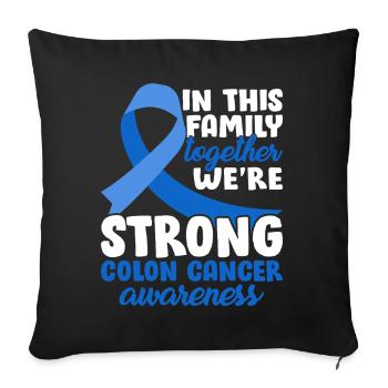 Family Together Blaues Band Kolorektaler Dickdarm - Sofakissenbezug 45 x 45 cm - Schwarz - Vorne