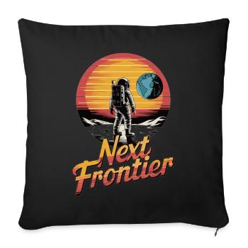 Space - Space dreams come true - Sofa pillowcase 17,3'' x 17,3'' (45 x 45 cm) - black - Front