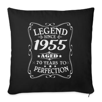 Des légendes sont nées en 1955 - Housse de coussin décorative 45 x 45 cm - noir - Devant