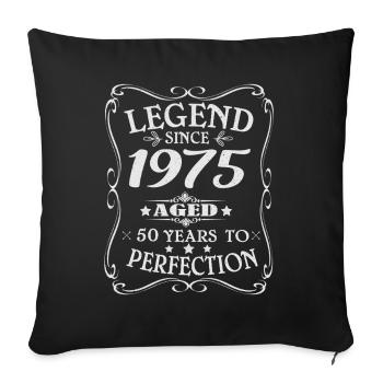 Des légendes sont nées en 1975 - Housse de coussin décorative 45 x 45 cm - noir - Devant