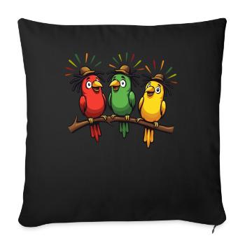Rastafari Music Vibes Only Rasta Jamaica Reggae - Sofa pillowcase 17,3'' x 17,3'' (45 x 45 cm) - black - Front