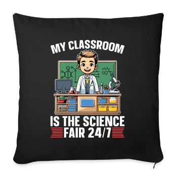 STEM Teacher My Classroom Is The Science Educator - Sofakissenbezug 45 x 45 cm - Schwarz - Vorne