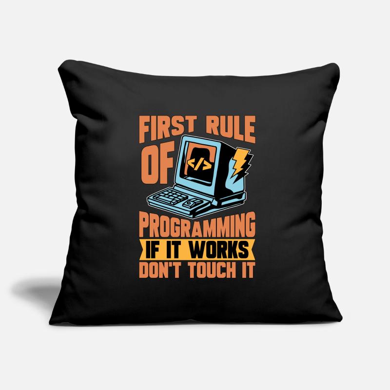 Coder First Rule Of Programming If Web Developer Sofakissenbezug 45 x 45 cm